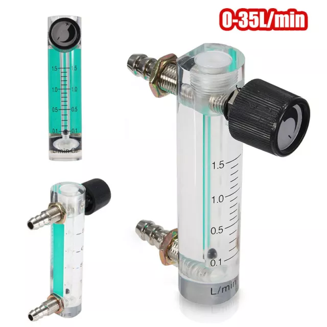 Oxygen Flow Meter Flowmeter with Control Valve For Air Gas 1-35L AU