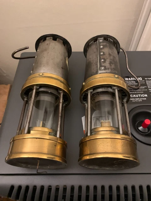 Miners lamp, Patterson Lamps Ltd, Gateshead on Tyne, Type A3 GPO selling pair 6