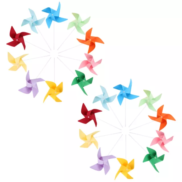20pcs leeres pinwheel unbemalte Pinwheel DIY Malerei Zeichnung Pinwheel für