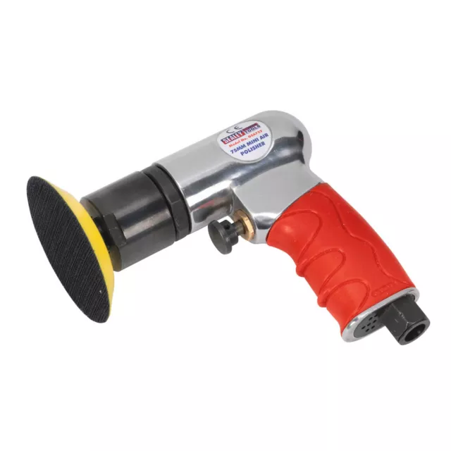 Sealey Car/Auto Air Polisher 75mm/3&quot; Mini Buffer/Buffing/Detail Machine -