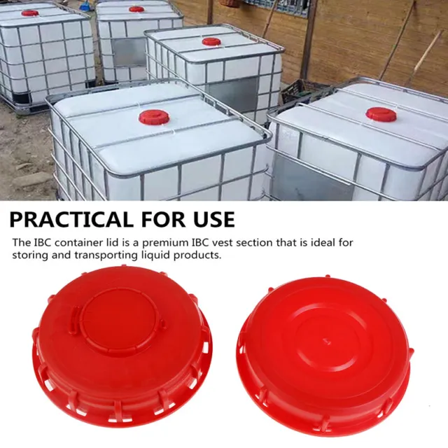 Red IBC Lid Water Liquid Storage IBC Tank Fitting Plastic Cover Cap AdaptorB-EL