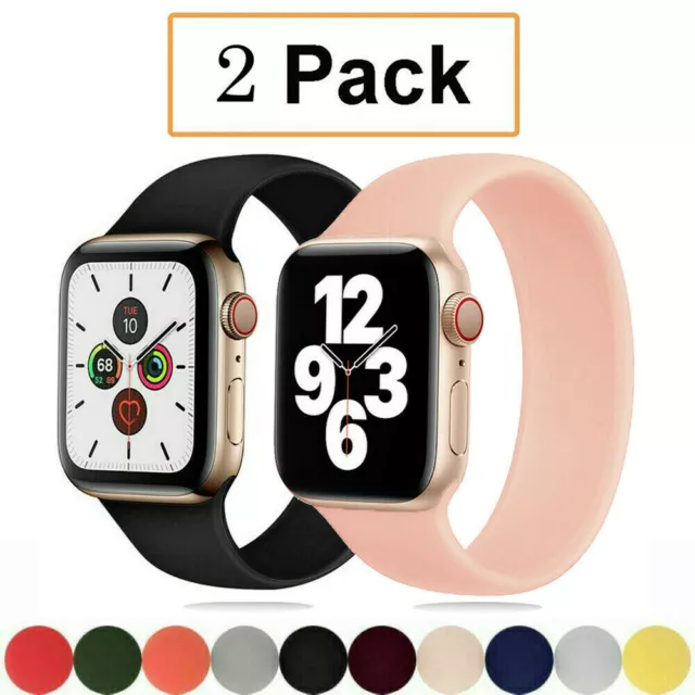 For Apple iWatch Ultra 9 8 7 6 SE 5 4 band SOLO Elastic Belt Loop Silicone Strap