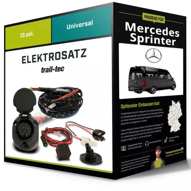 Elektrosatz 13-pol universell für MERCEDES Sprinter 05.2006-05.2018 trail-tec