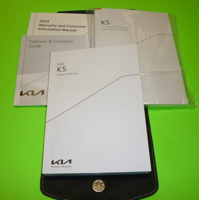 2023 KIA K5 OWNERS MANUAL SET 23 +case LXS GT EX + INFOTAINMENT GUIDE