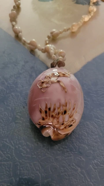 Collier Ancien En Coquillages De Tahiti Polynésie - Longueur ~90 Cm - Année 1974 - Bijou Ethnique Vintage