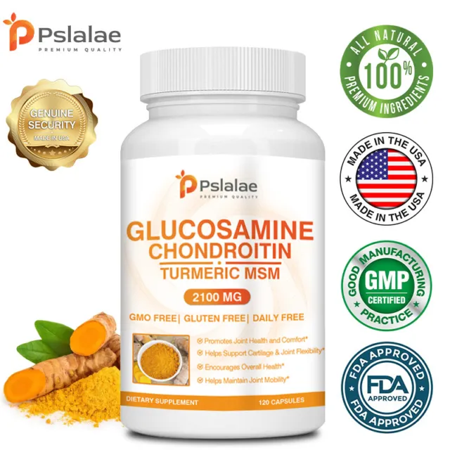 Glucosamine Chondroitin Turmeric MSM 2100mg - Triple Strength Joint Support