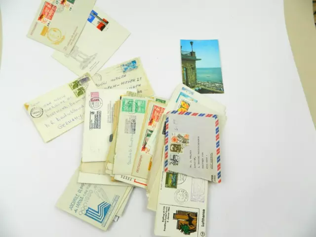 Handvoll Briefe FDC Umschläge DDR und die Welt Briefmarken Ganzsachen etc K-3642