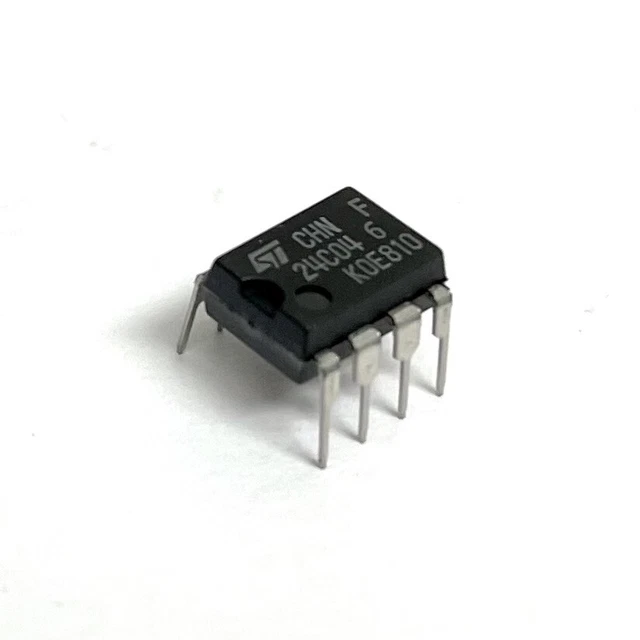 (PKG of 5) ST24C04 4Kbit Serial I2C Bus EEPROM, PDIP-8, ST 24C04