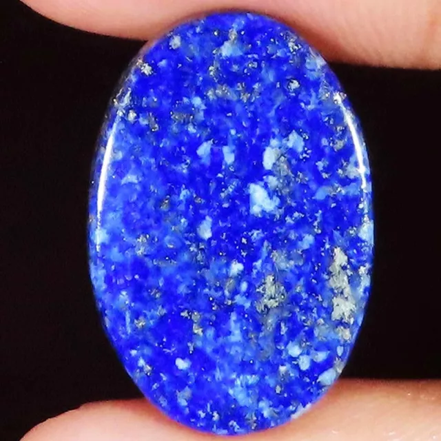 (15X23X3 MM) 17.00 Cts. NATURAL BLUE LAPIS LAZULI OVAL CABOCHON LOOSE GEMSTONE