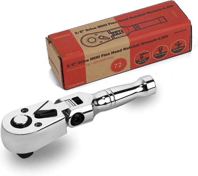 3/8" Drive Stubby Ratchet, Flex Head Ratchet 3/8 Stubby Ratchet Mini Ratchet Wre