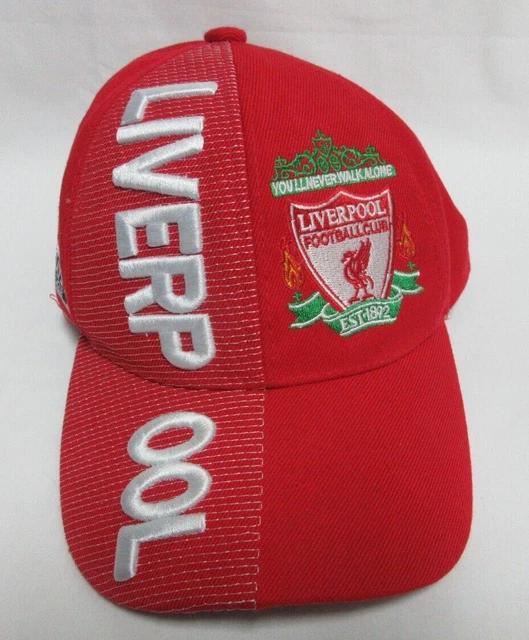 Liverpool Football Club LFC Red FlexBack Hat Cap You'll Never Walk Alone M/L