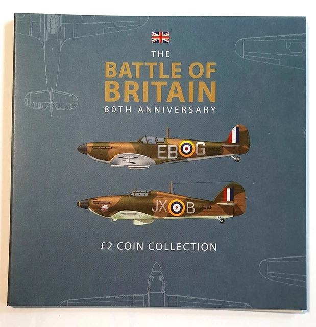 3 COINS 80TH Anniversary of The Battle of Britain £2 collection Jersey ...
