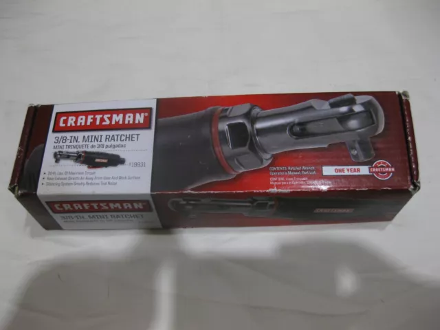 New Craftsman 19931 3/8" Pneumatic Mini Ratchet Wrench (Air Tool)