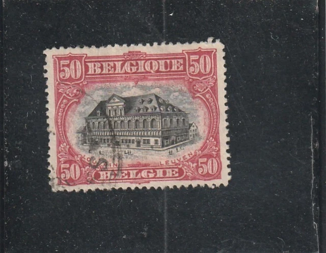 L5865 BELGIQUE TIMBRE N° Y&T 144 de 1915 " Bibliotheque de l'Universit" Oblitéré