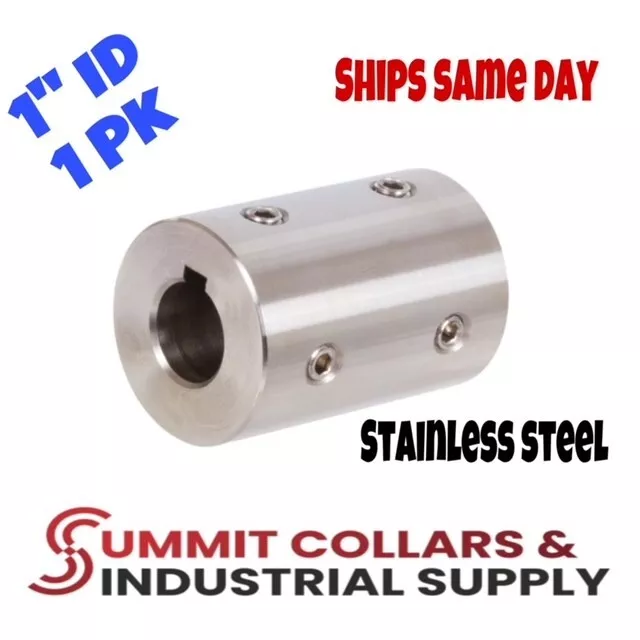 1" Id Stainless Steel Rigid Coupling With Keyway Scr-100-Kw-Ss