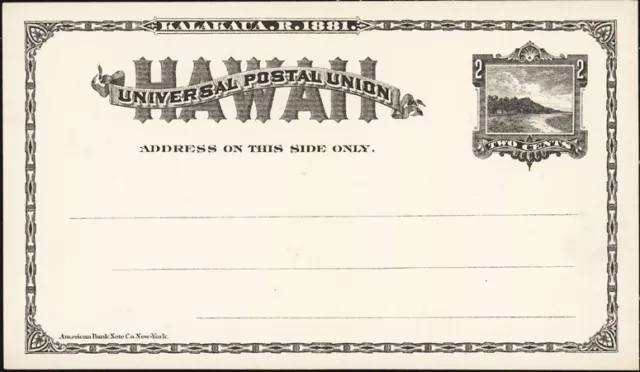 Hawaii, 1889. Envoie Carte UX2a, Excellent État