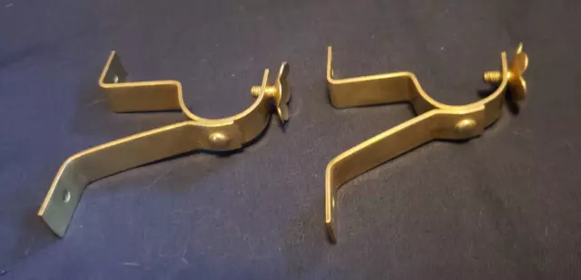 Antique Brass Curtain Rod Holder (2 Items)
