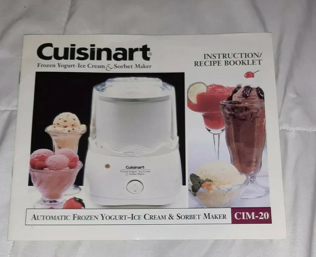 Cuisinart Ice Cream Maker Model CIM-20 Replacement Manual Only
