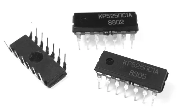 KR525PS1A (КР525ПС1А / MC1495P) LINEAR FOUR-QUADRANT MULTIPLIER 1495 IC (3 pcs)