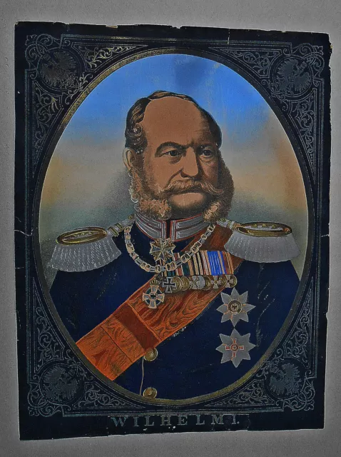 Kaiser Wilhelm I. - Farblithographie