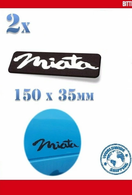 Mazda MX-5 25x150mm Decal Set – NA NB NC ND Eunos – Gloss Black/White, German Made
