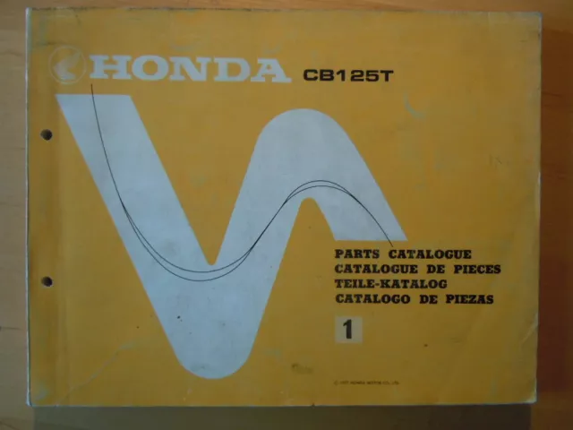 HONDA CB 125 T 1977 Ersatzteil Katalog Ersatzteile Liste CB125  Parts List