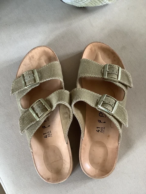 BIRKENSTOCK PAPILLIO KHAKI Platform Sandals Size 41 7 Exc Con