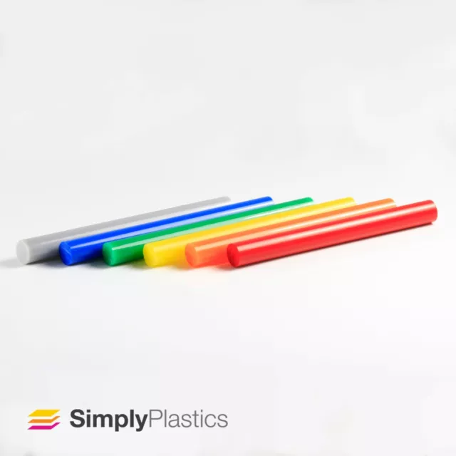 Coloured Extruded Acrylic Plastic Perspex Rod / Various Diameters Available