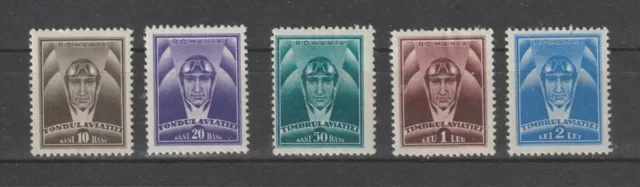 Romania, compulsory surcharge stamps, MNr.  15 - 19, unused with fold