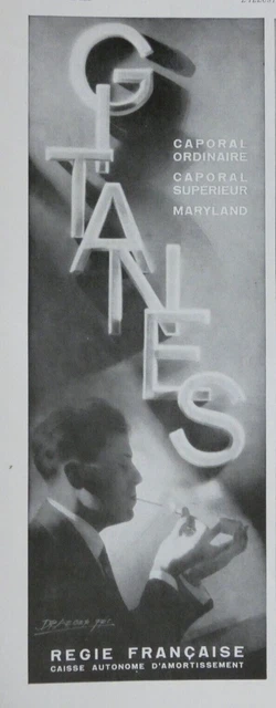 Publicité De Presse 1931 Cigarettes Gitanes Caporal Ordinaire Superieur Maryland
