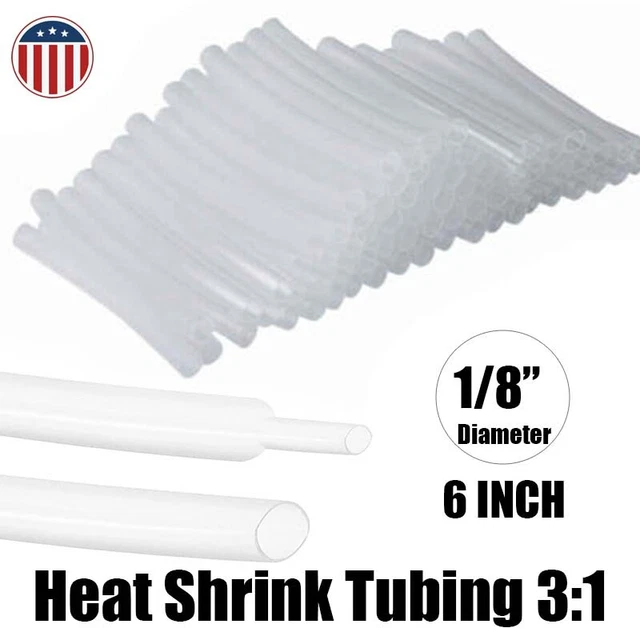 Marine Grade Dual Wall Adhesive Lined 3:1 Heat Shrink Tube Clear 1/8"