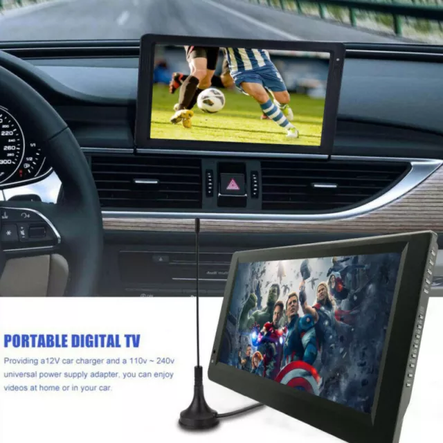 Freeview Portable 1080P HDMI 14'' TV Digital Television Player USB UK Plug Fast