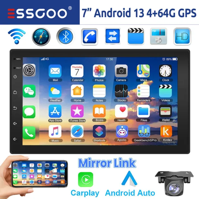 2G 64G Android 13 DAB Autoradio 2Din Wireless Carplay mit Navi