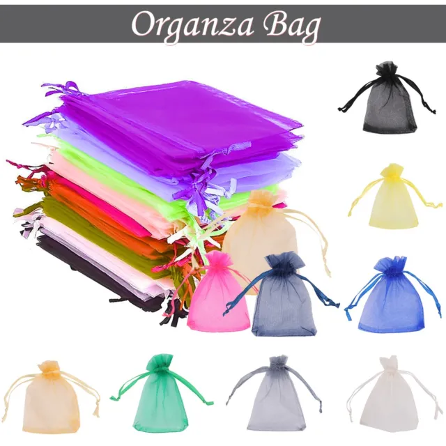 Sacs Organza Petit Fête Mariage Faveur Cadeau Bonbon Pochette Bijoux Grand 7x9cm