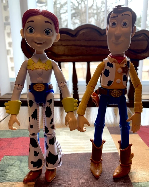 DISNEY PIXAR TOY Story Lot Of 2 Figures WOODY & JESSIE 9” Poseable NO