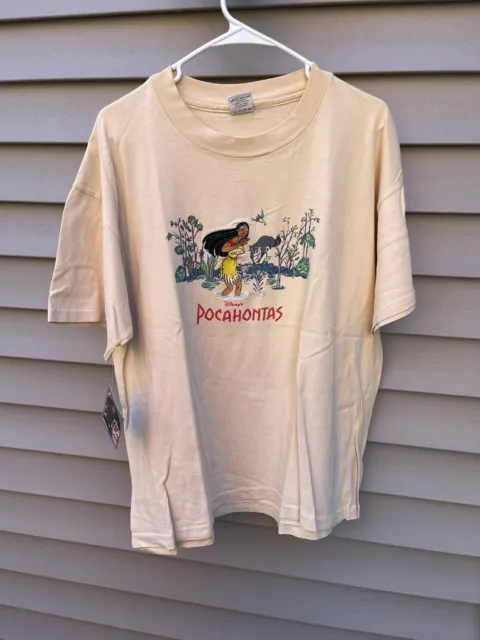 vintage 90s DISNEY POCAHONTAS T-Shirt XL embroidered cartoon walt movie
