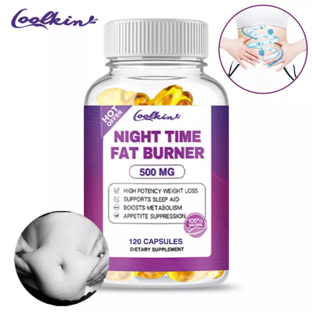 Night Time Fat Burner 500mg - Lose Weight, Appetite Suppressant, Body Detox