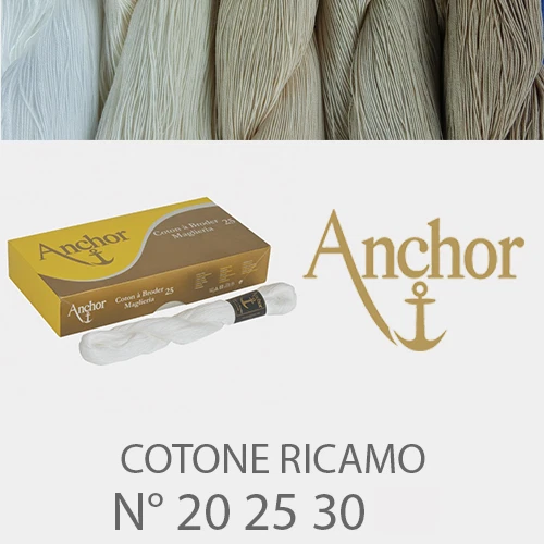 Fil à Broder ANCORA ANCHOR CCC N°25 – Vert Clair, Matassine 20m, Coton Pour Ricamo