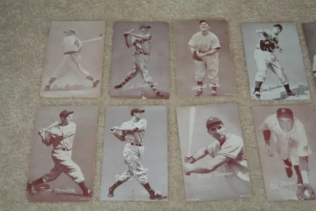 12 Baseball Exhibit Cards Yankees Braves Red Sox 2