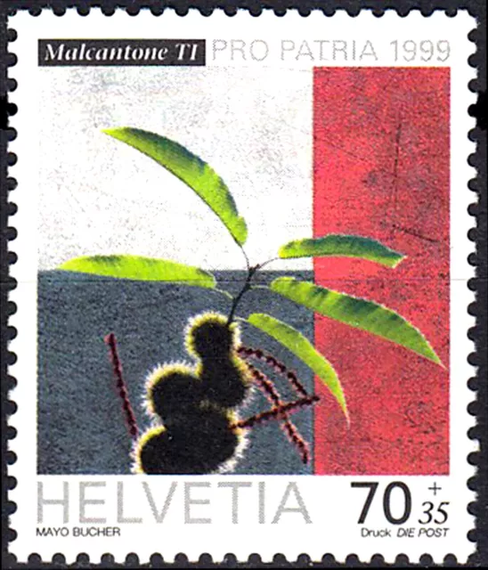 1681 postfrisch MNH Schweiz Jahrgang 1999 Pro Patria Pflanze Ort Malcantone
