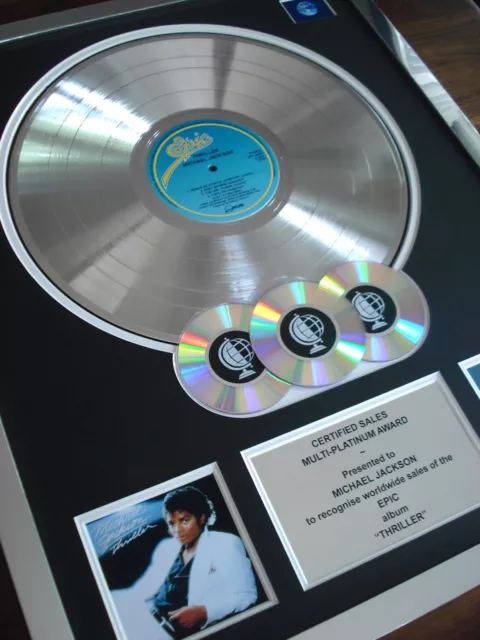 Michael Jackson Thriller Lp Multi Platinum Disc Record Award Album