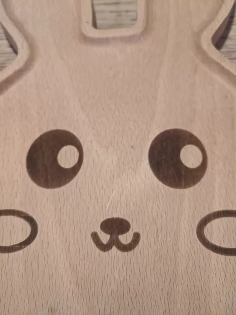 Bandeja de juego Montessori | Cara de conejo | Bandeja de juego de madera sensorial Waldorf de Pascua 3