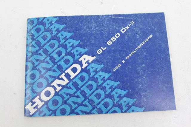 Manuale Uso E Manutenzione Honda Gl 650 Silverwing 1983 Libretto Istruzioni