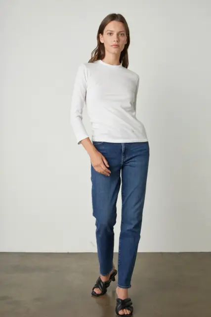 VELVET By Graham & Spencer Victoria Mid Rise Straight Jeans Anchor $174 C2