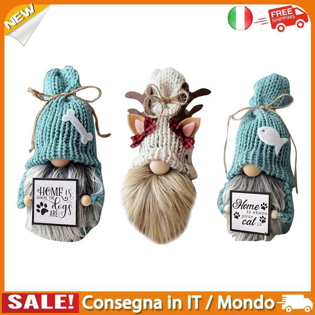 IT Gnomes Plush Doll Knitted Rudolph Faceless Pendant Figurines Home Decorations