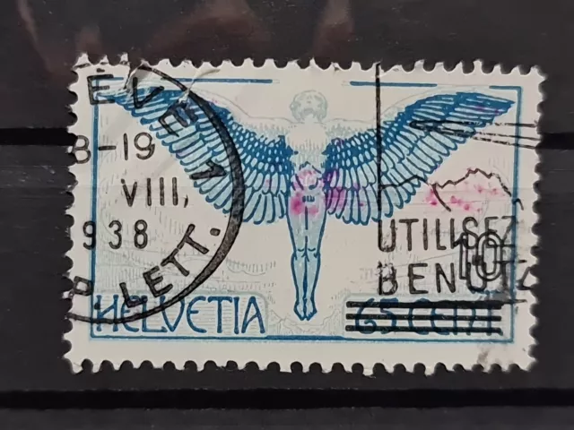 Helvetia Luftpost Klassik Schweiz Gestempelt Selten Airmail Nachlass 3