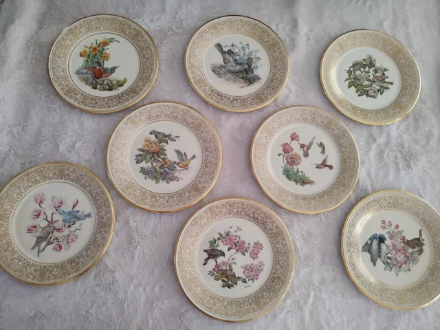 Vintage Lenox Boehm Bird Plates Limited Edition - Set of 8, 1972-1980