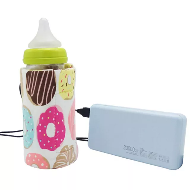 Tragbare Flaschenwärmer Heizung Reise  Milch Wasser USB Abdeckung Tasche SoR'J4