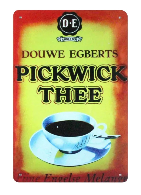 art prints Douwe Egberts Pickwick Thee Dutch advertising tea tin sign