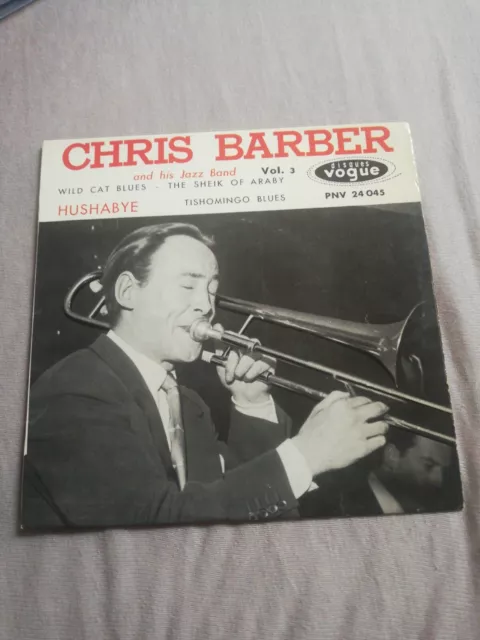 Disque EP Vinyle 45T 7" - Chris Barber and His Jazz Band Vol.3 Hushabye - 1960